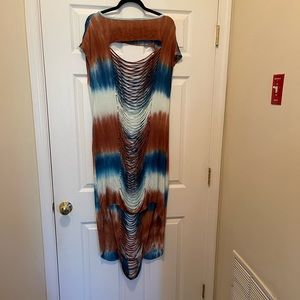 Tie Dye Cut Up Dress